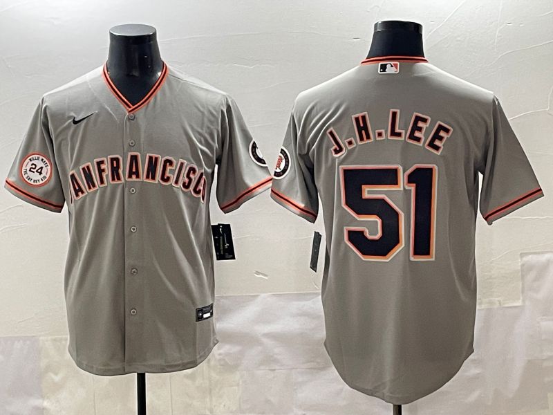 Men 2025 San Francisco Giants #51 J.H.Lee Grey Game Nike MLB Jersey style 12->san francisco giants->MLB Jersey